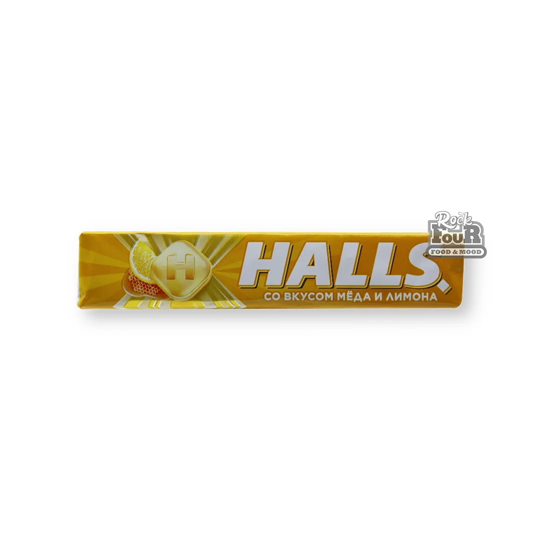 Caramel lollipop "HALLS" with honey and lemon flavor 25g